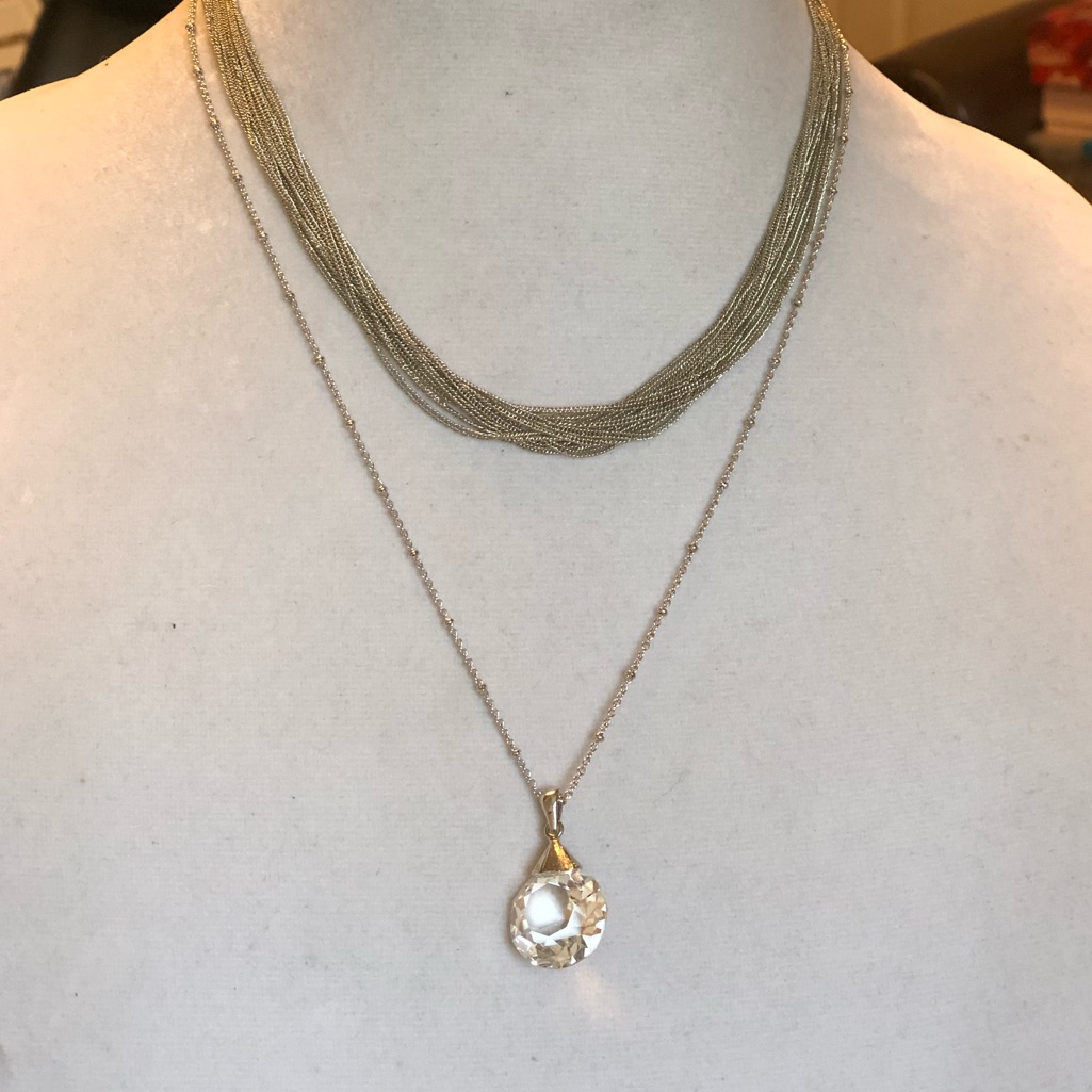 Crystal Silver Plated Necklace